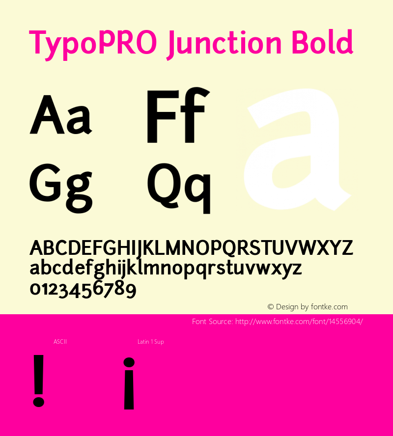 TypoPRO Junction Bold Version 001.001 Font Sample