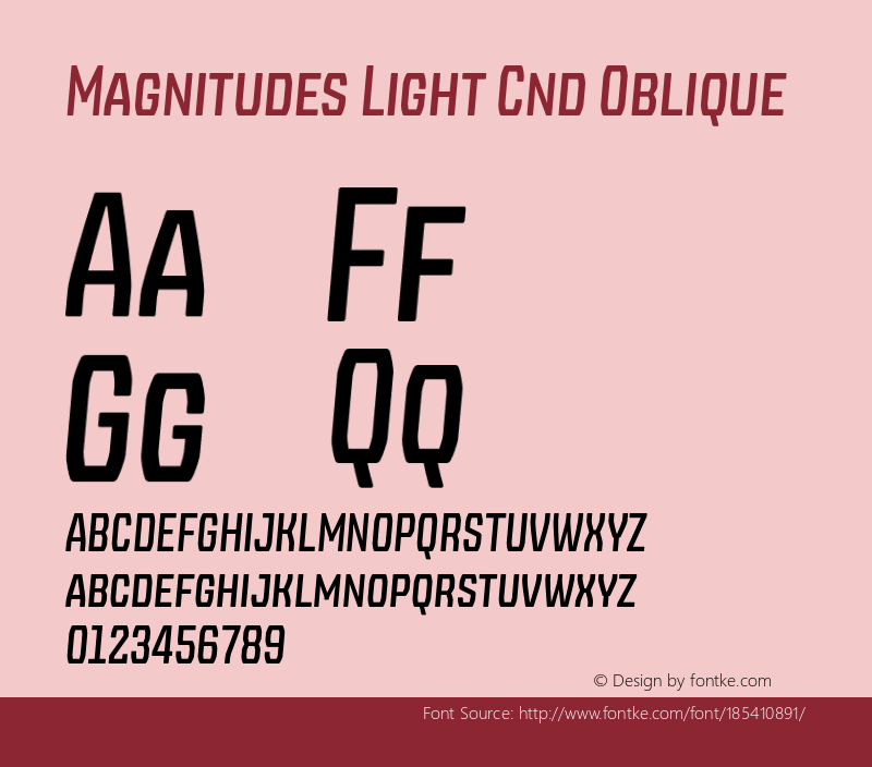 Magnitudes Light Cnd Oblique Version 1.000;hotconv 1.0.109;makeotfexe 2.5.65596图片样张