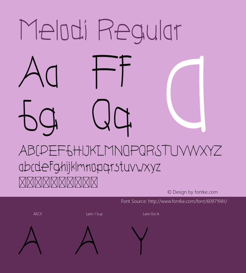 Melodi Version 1.002;Fontself Maker 3.5.1 Font Sample