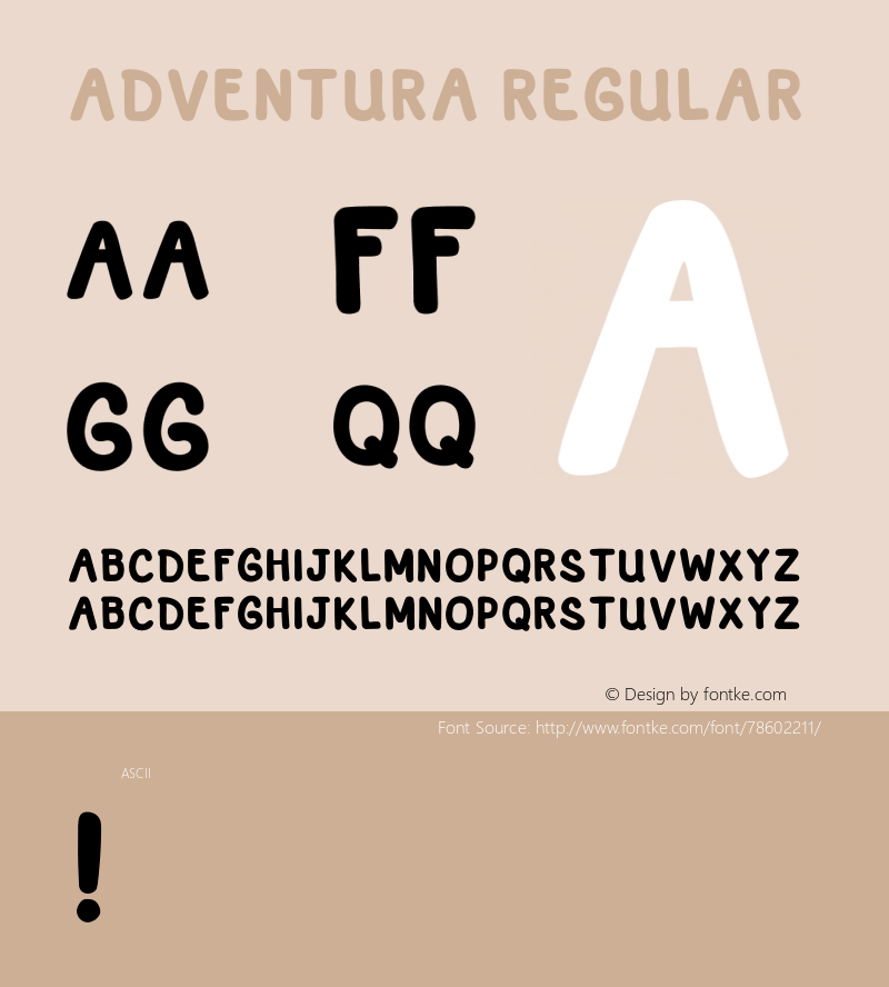 Adventura-FREE Version 1.000 Font Sample