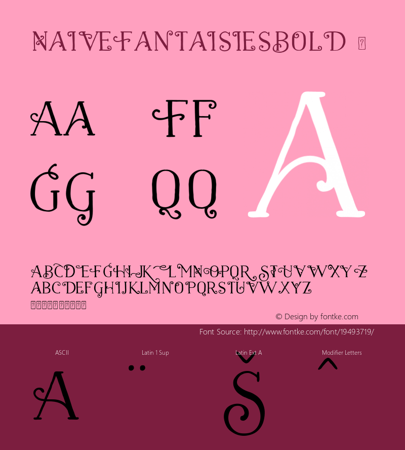 ☞NaiveFantaisiesBold 2.000;com.myfonts.easy.la-goupil.naive.fantaisies-bold.wfkit2.version.461K Font Sample