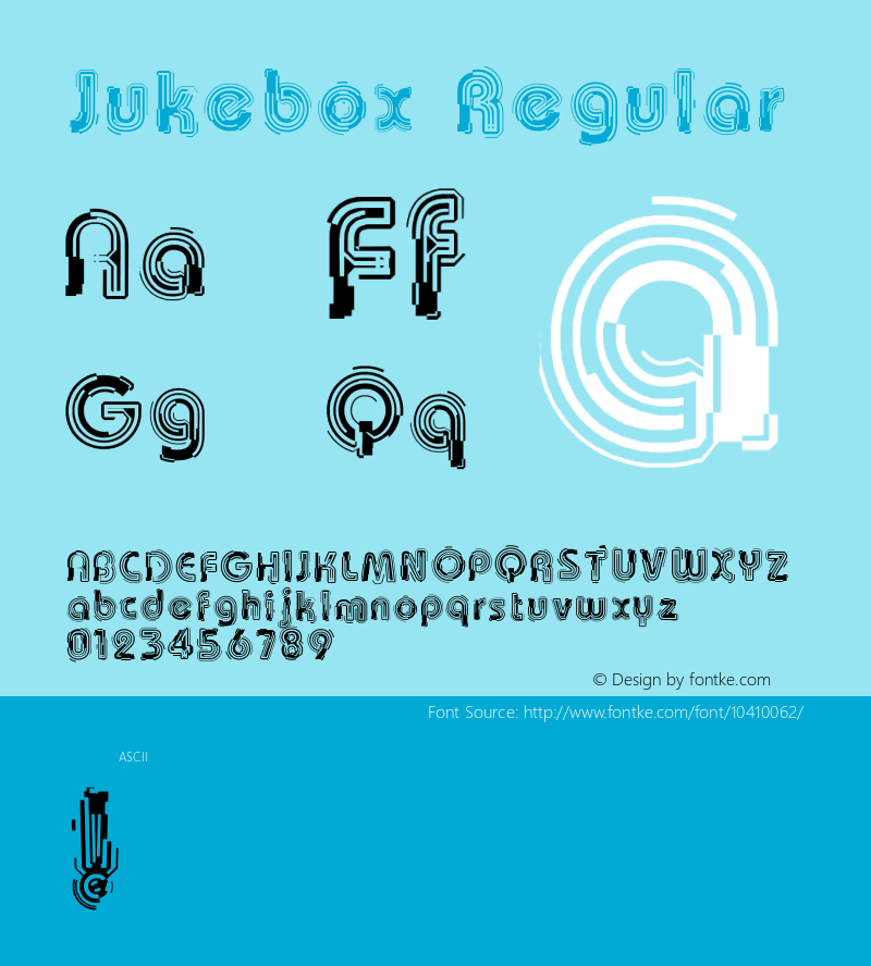 Jukebox Regular Unknown Font Sample