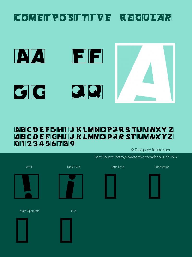 CometPositive Macromedia Fontographer 4.1.3 11/20/03 Font Sample