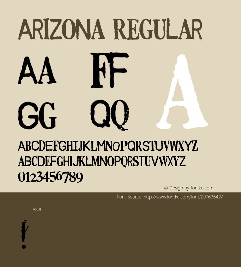 Arizona  Font Sample