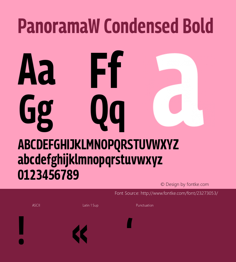 PanoramaW Condensed Bold Version 1.001;PS 1.1;hotconv 1.0.72;makeotf.lib2.5.5900; ttfautohint (v0.92) -l 8 -r 50 -G 200 -x 14 -w 
