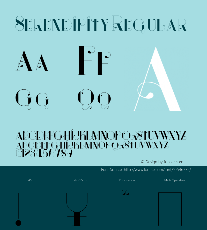 Serendipity Regular Version 1.000;PS 001.001;hotconv 1.0.56 Font Sample