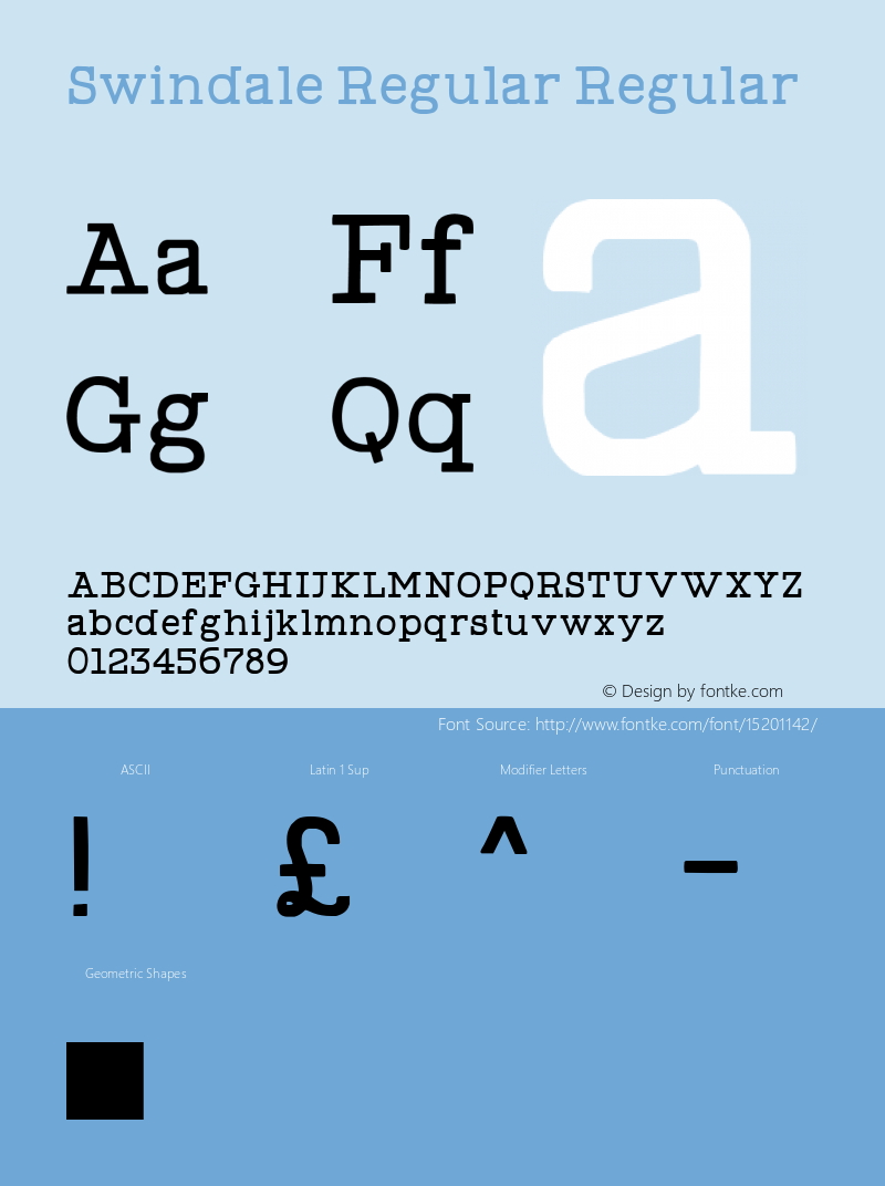 Swindale Regular Regular Version 1.000;PS 001.001;hotconv 1.0.56 Font Sample