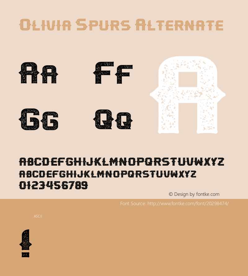 OliviaSpurs-Alternate Version 1.000 Font Sample