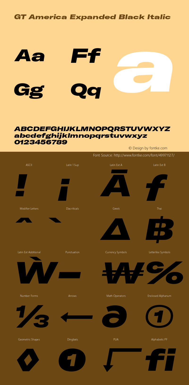 GT America Expanded Black Italic Version 4.001;PS 004.001;hotconv 1.0.88;makeotf.lib2.5.64775 Font Sample