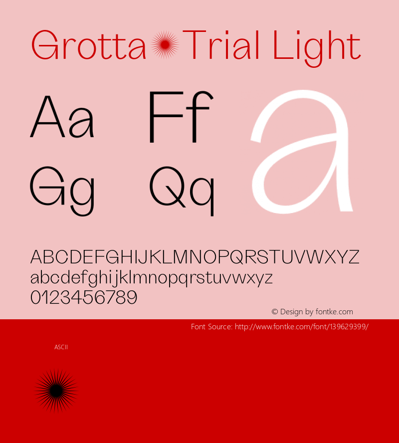Grotta-Trial Light Version 1.000 Font Sample