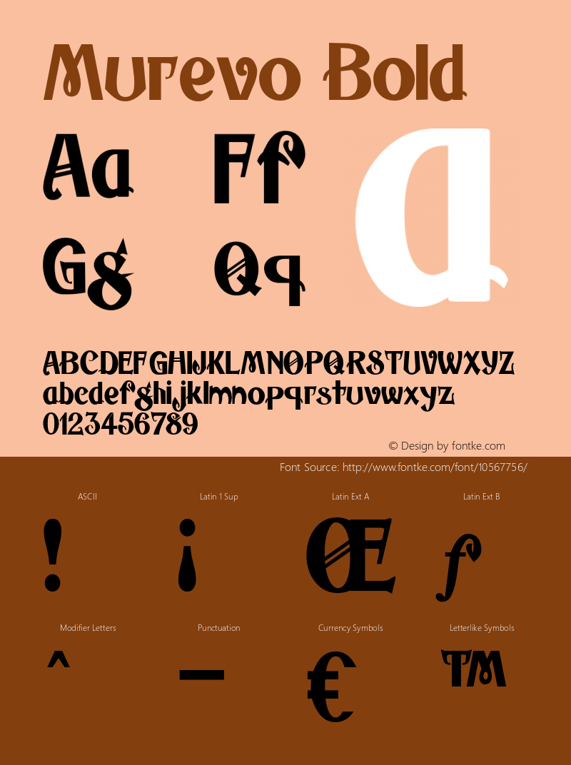 Murevo Bold Version 1.000 Font Sample