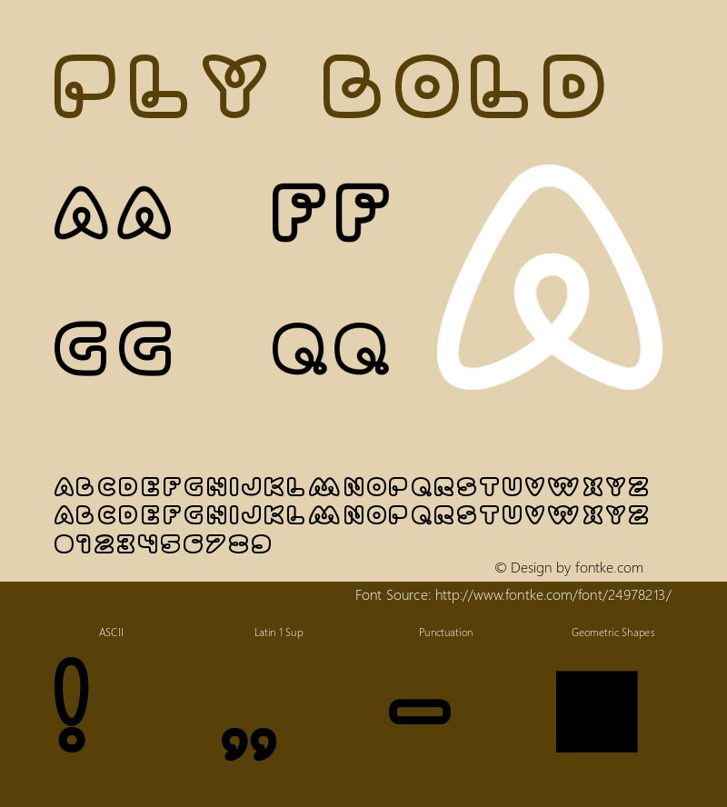 PLY Bold Version 1.000 Font Sample