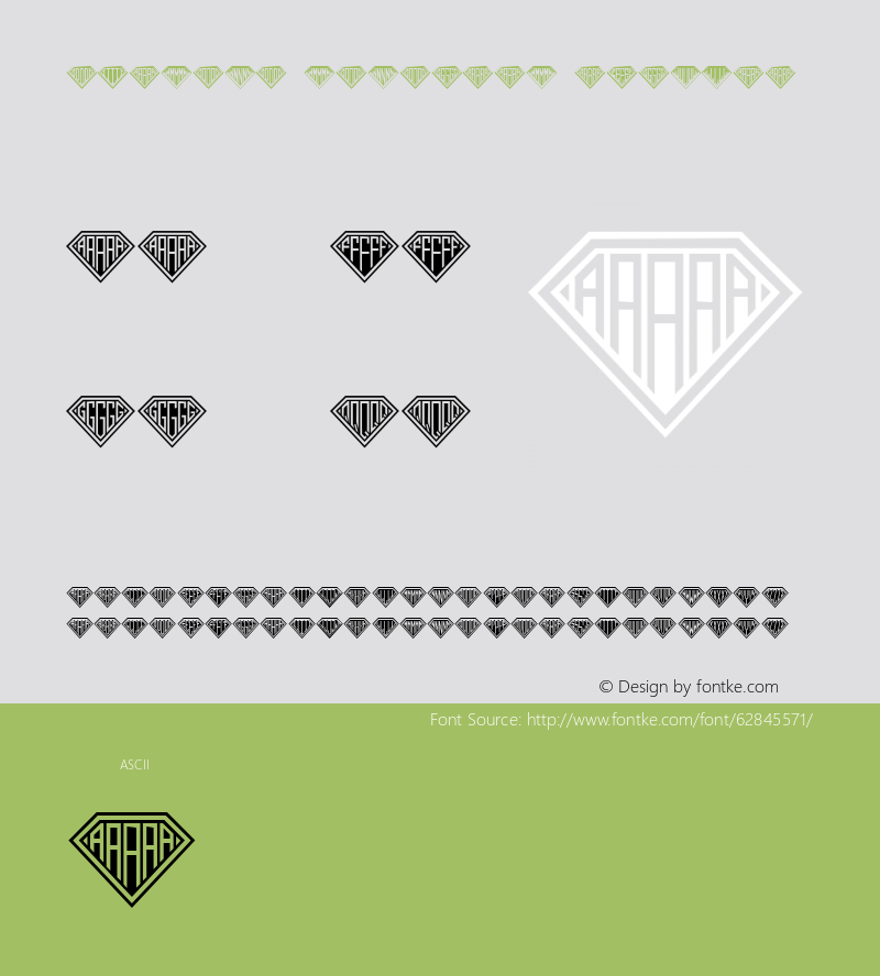 Diamond Monogram Regular Version 1.000 Font Sample