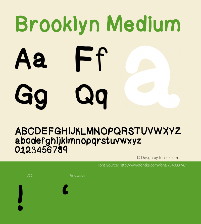 Brooklyn Version 001.000 Font Sample