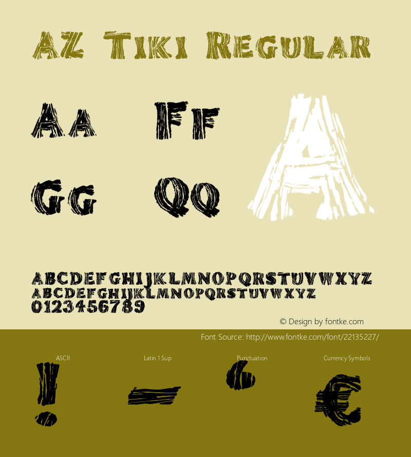 AZ Tiki  Font Sample