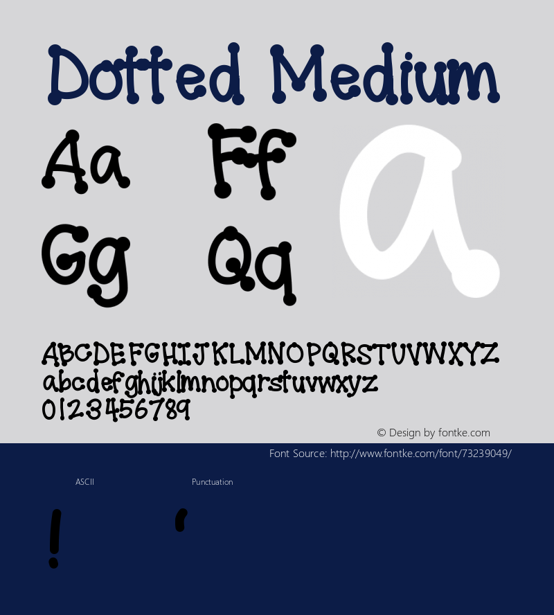 Dotted Version 001.000 Font Sample