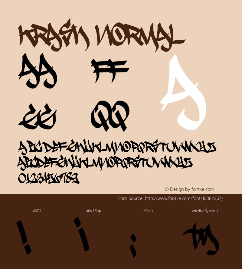 Krash Normal 1.5 Font Sample