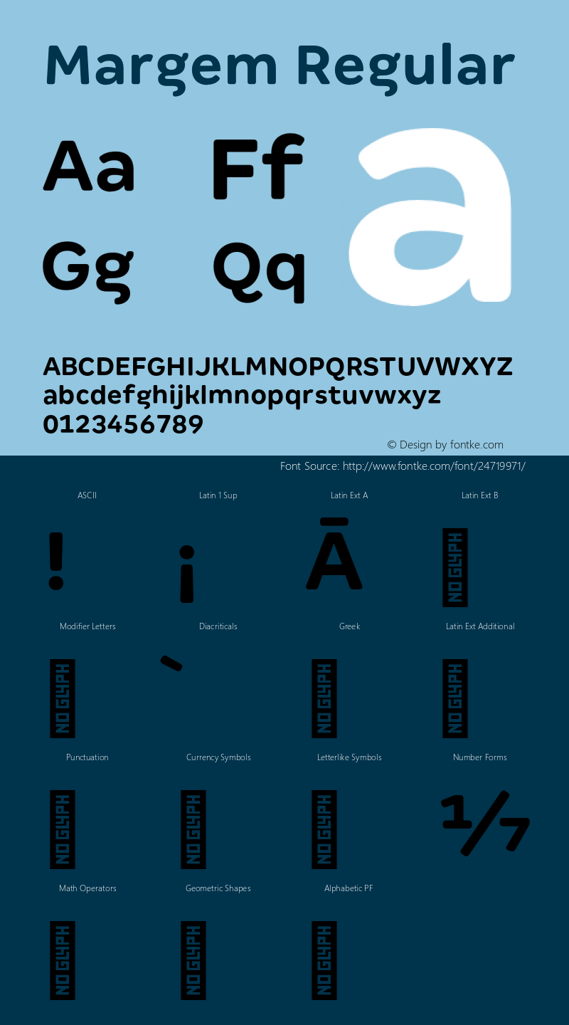 Margem Rounded Bold Version 1.00 Font Sample