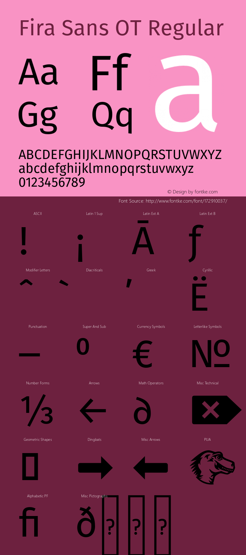 Fira Sans OT Version 2.001图片样张