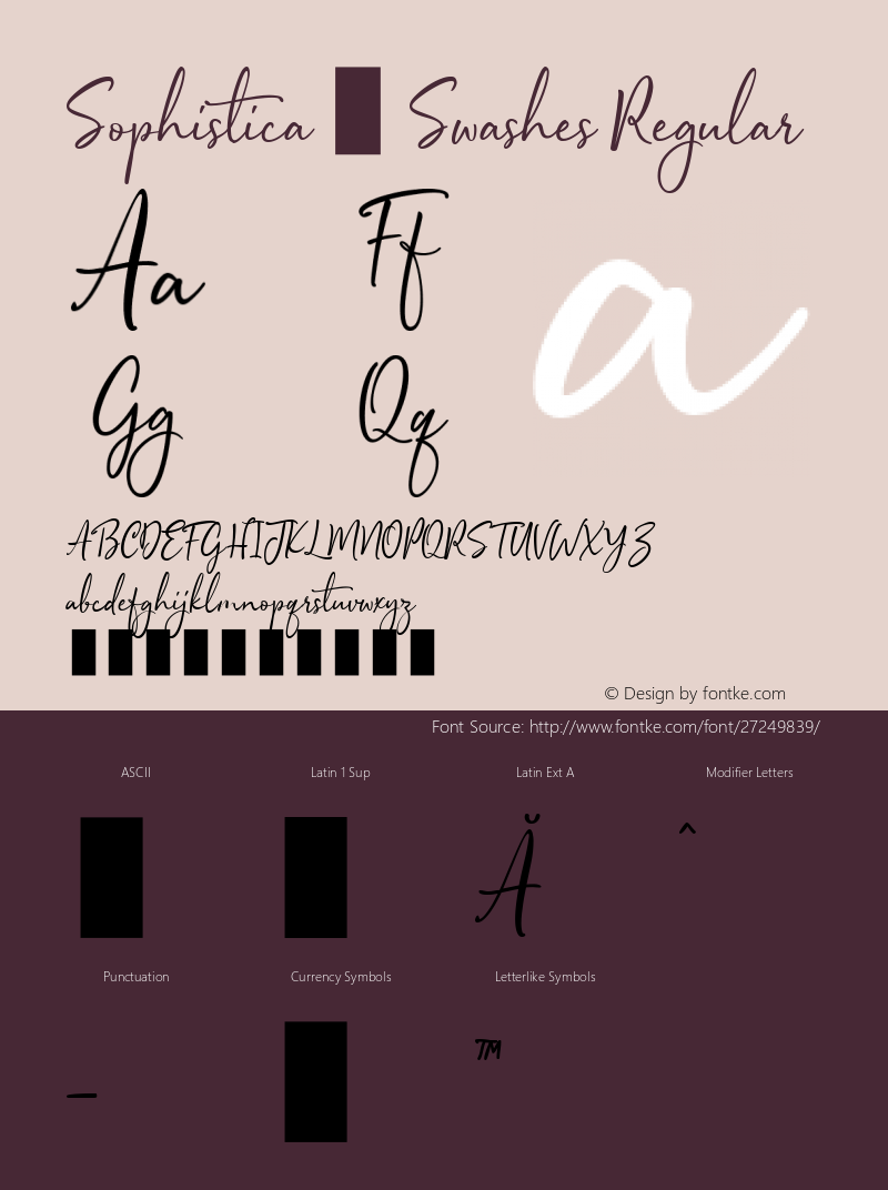 Sophistica1 1.000 Font Sample