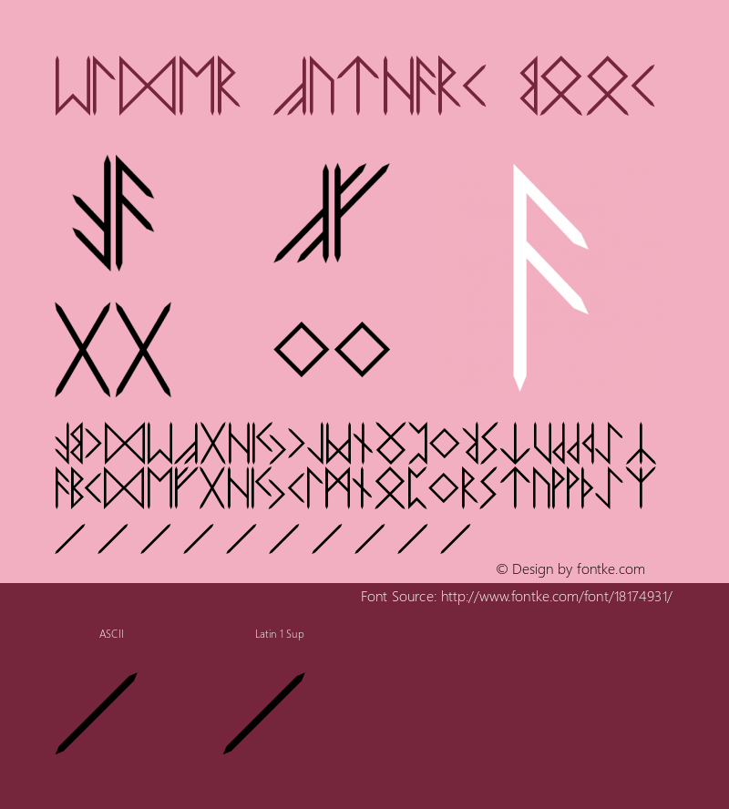 Elder Futhark Book Version 1.1 jcclark@csupomon Font Sample