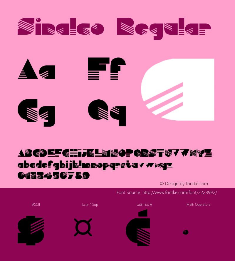 Sinalco Regular Converted from c:\5-lba-tt\SINALOA_.TF1 by ALLTYPE Font Sample