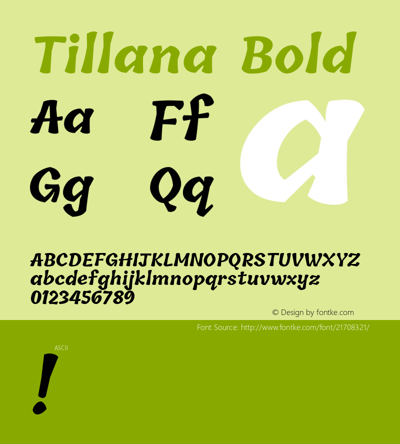 Tillana Version 1.0 Font Sample