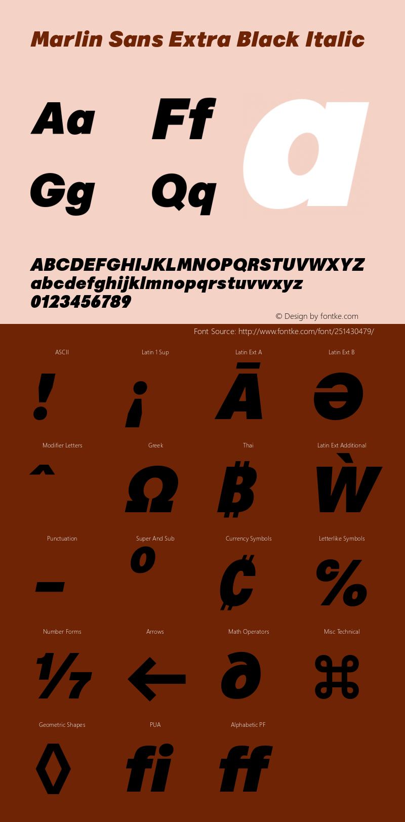 MarlinSans-ExtraBlackItalic Version 1.001图片样张