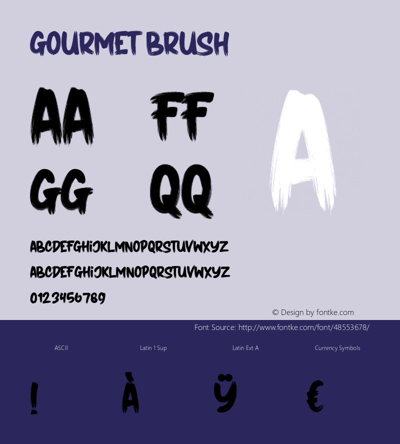 GOURMET  Font Sample