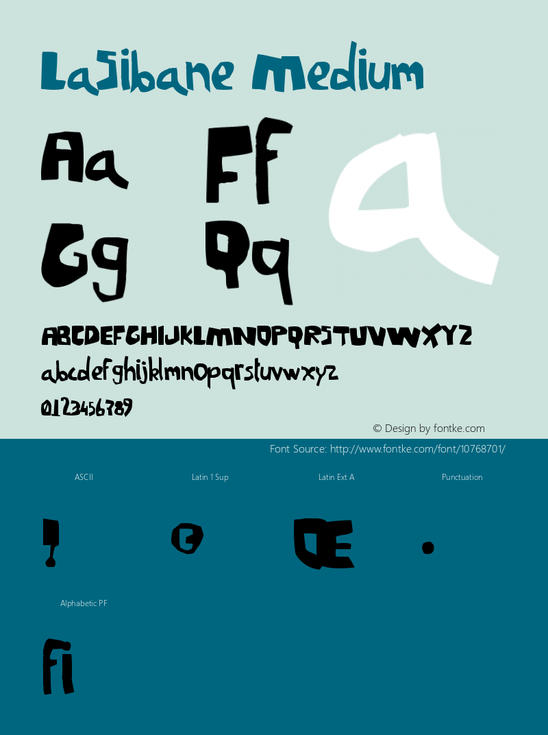 LaSibane Medium Version 001.000 Font Sample