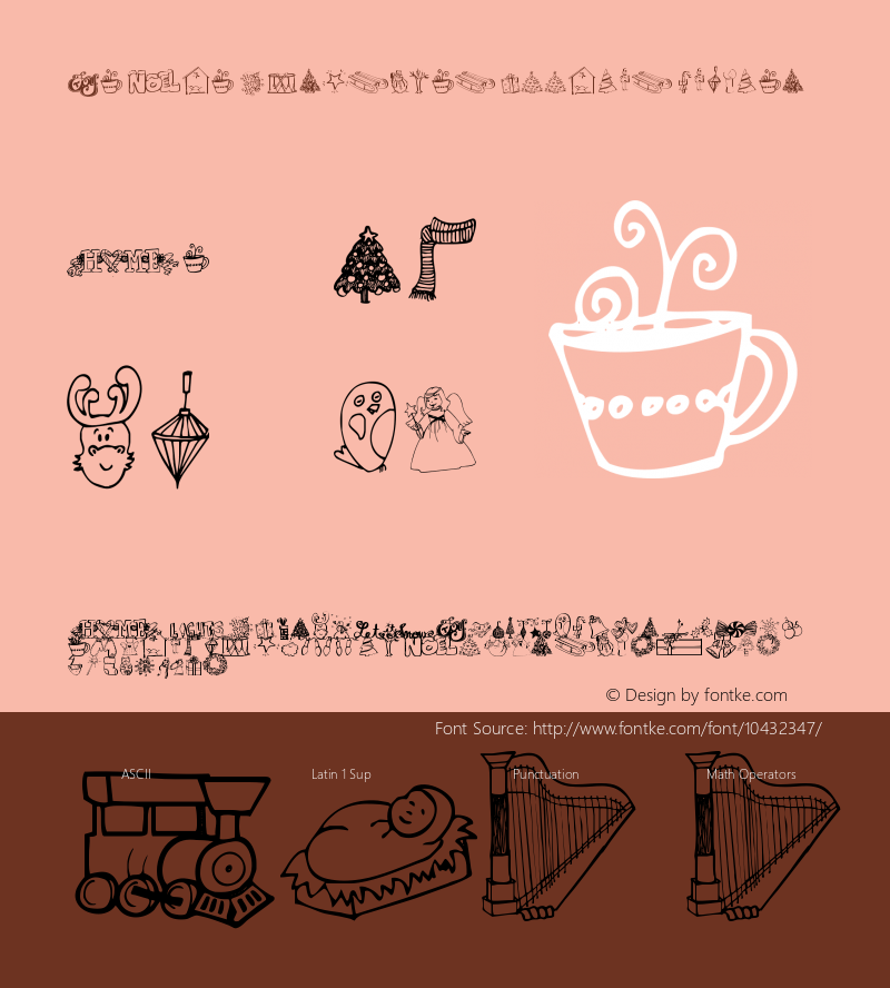 Janda Christmas Doodles Regular Version 1.001 2012 Font Sample