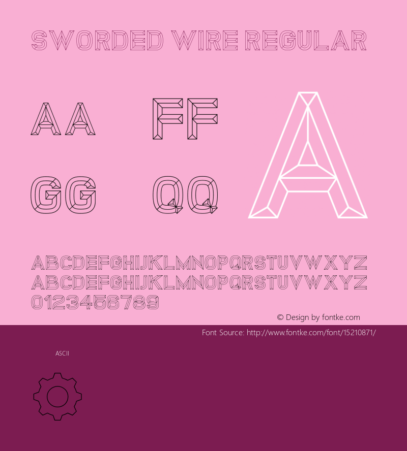 Sworded-Wire Regular Version 1.000;com.myfonts.easy.fabulousrice.sworded.wire.wfkit2.version.4oAX Font Sample