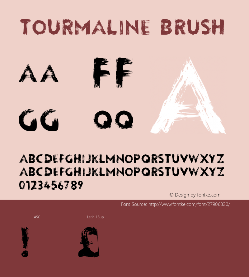 Tourmaline Brush Version 1.007 Font Sample