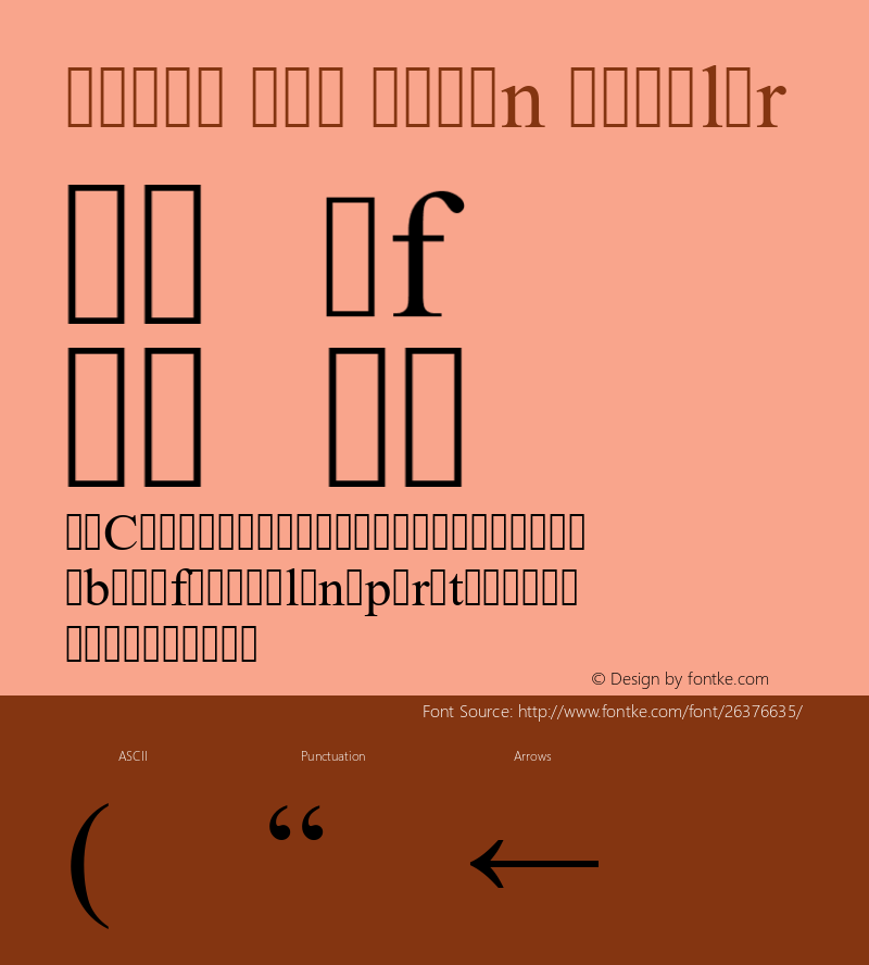 Times New Roman Version 6.98 Font Sample