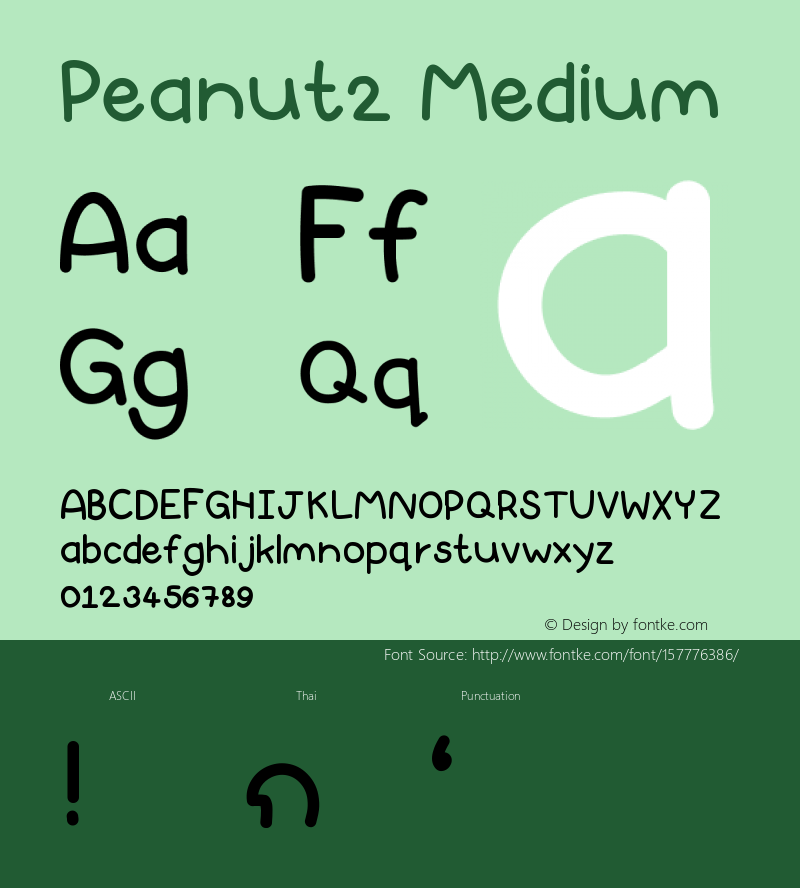 Peanut2 Version 001.000 Font Sample