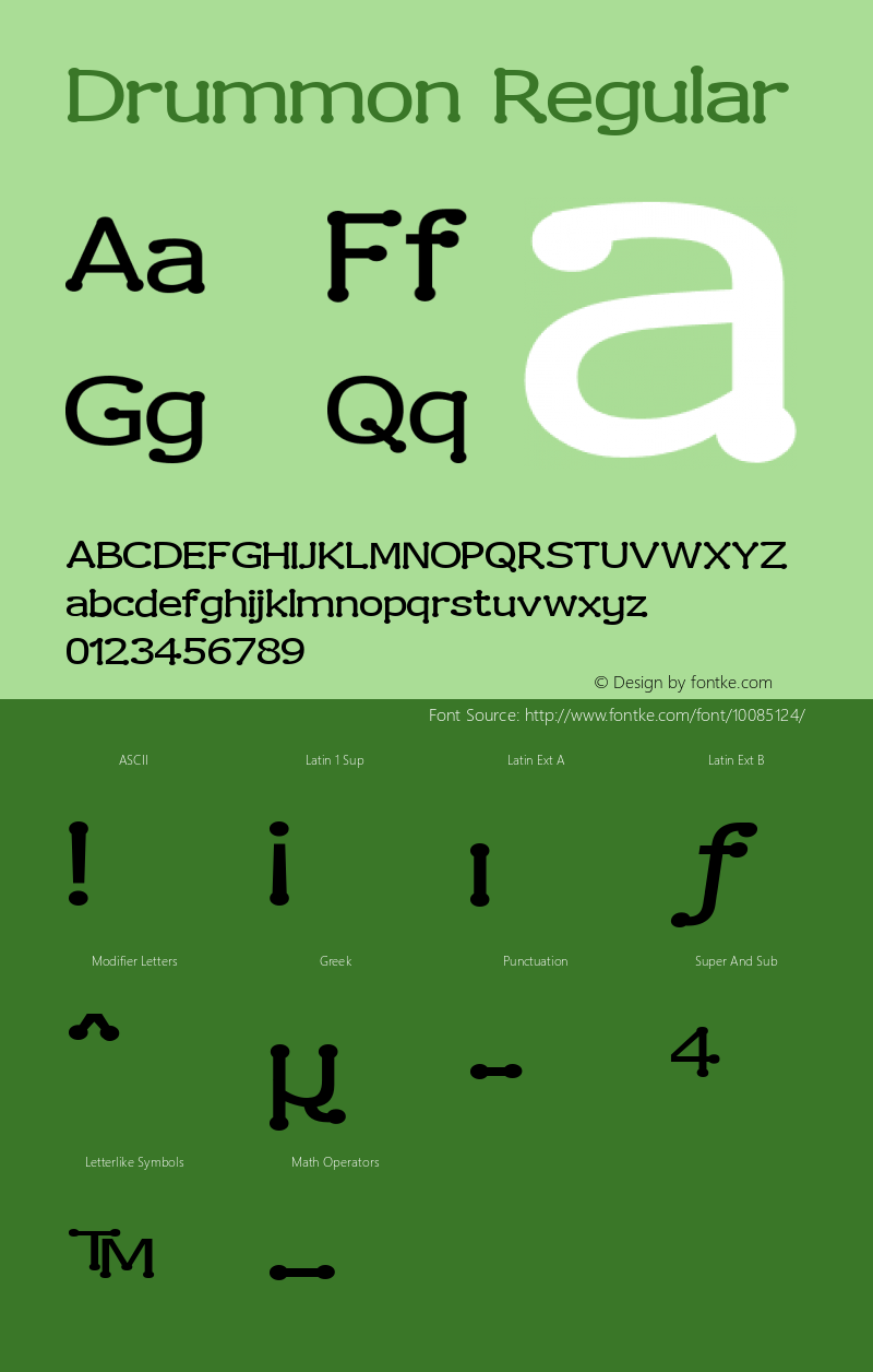 Drummon Regular 2.0 Rebuild 2 Font Sample