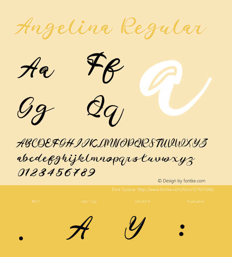 Angelina Version 1.001;Fontself Maker 3.5.1 Font Sample