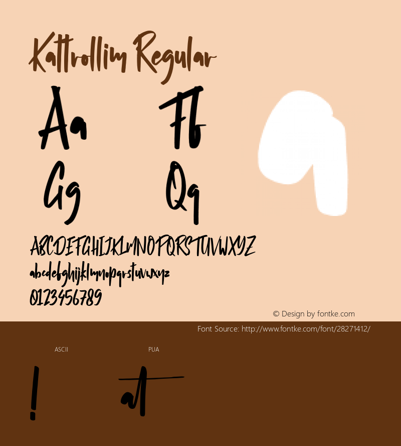 Kattrollim Version 1.000 Font Sample