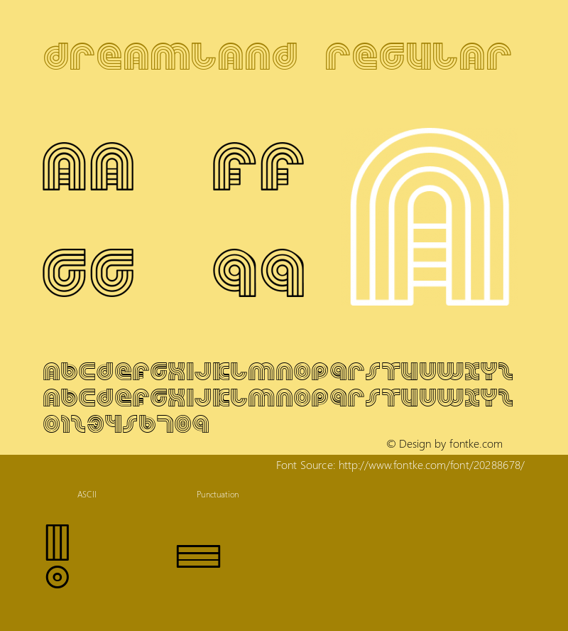 Dreamland Version 1.0 Font Sample