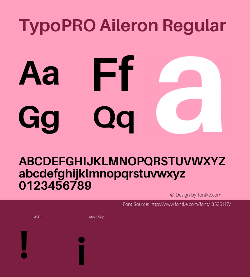 TypoPRO Aileron Regular Version 1.102;PS 001.102;hotconv 1.0.70;makeotf.lib2.5.58329 Font Sample