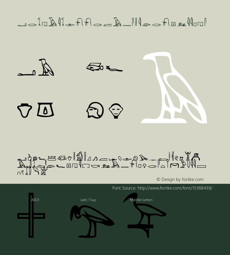 Archaic Poor-Mans-Hieroglyphs Version 001.001 Font Sample