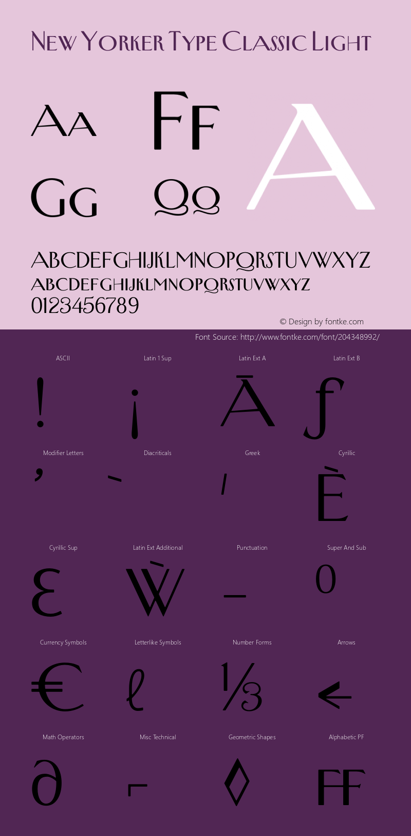 NewYorkerTypeClassic-Light Version 2.004图片样张