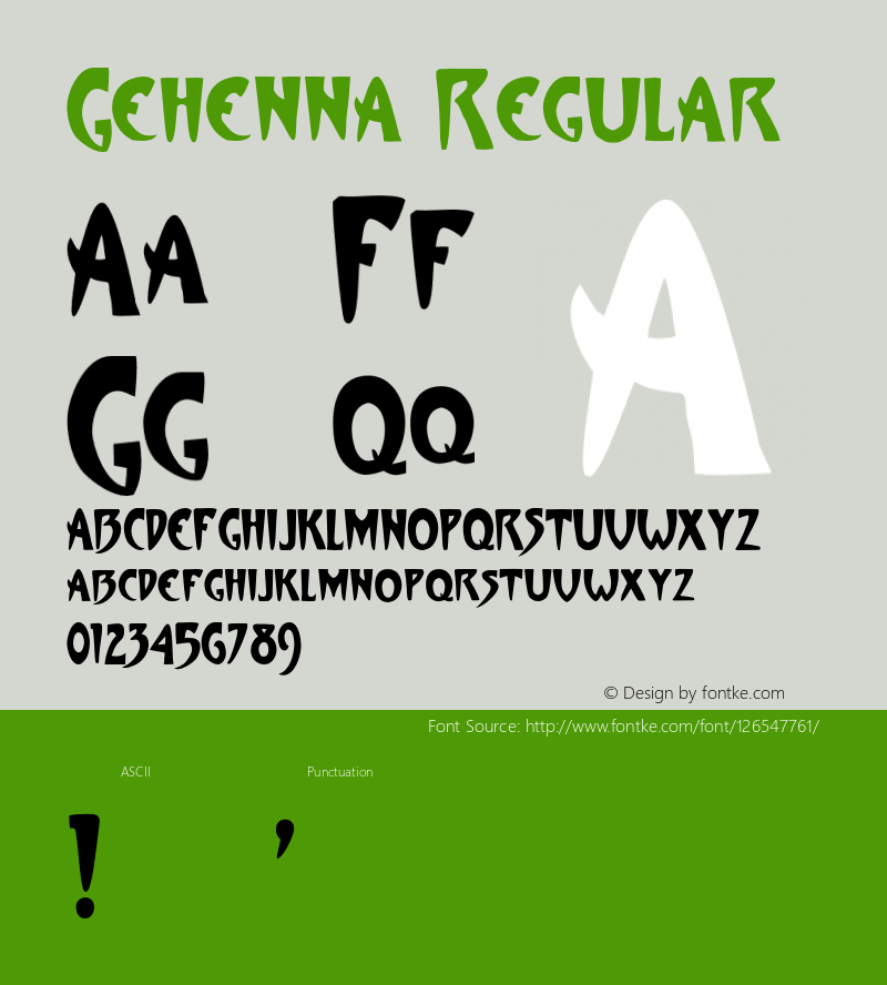 Gehenna 001.000 Font Sample