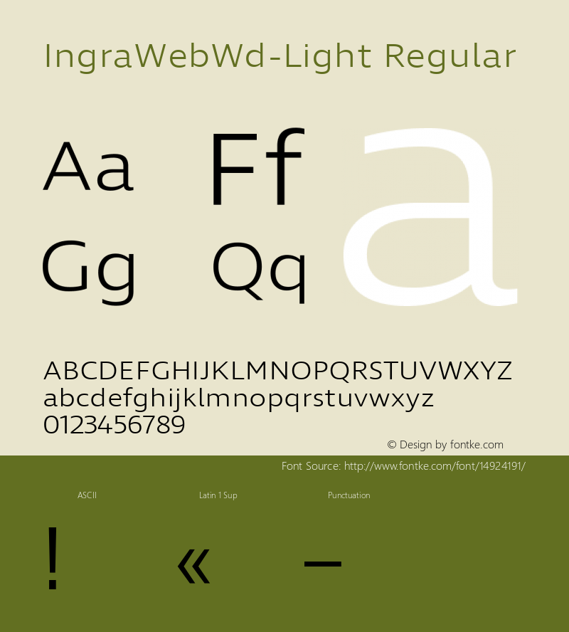 IngraWebWd-Light Regular Version 1.001;PS 001.001;hotconv 1.0.70;makeotf.lib2.5.58329 Font Sample