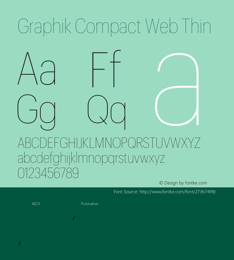 Graphik Compact Web Thin Regular Version 1.1 2017 Font Sample