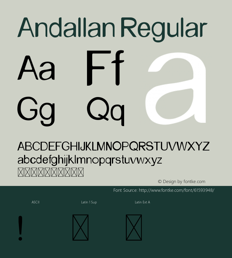 Andallan Version 1.010;Fontself Maker 3.5.1 Font Sample