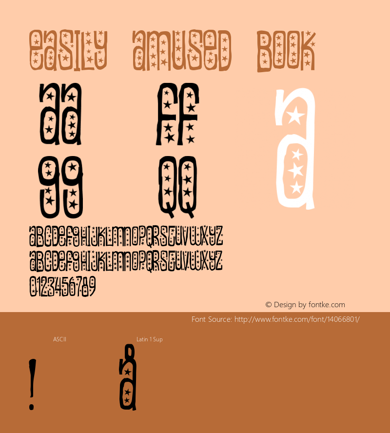 Easily amused Book Version 2 Font Sample