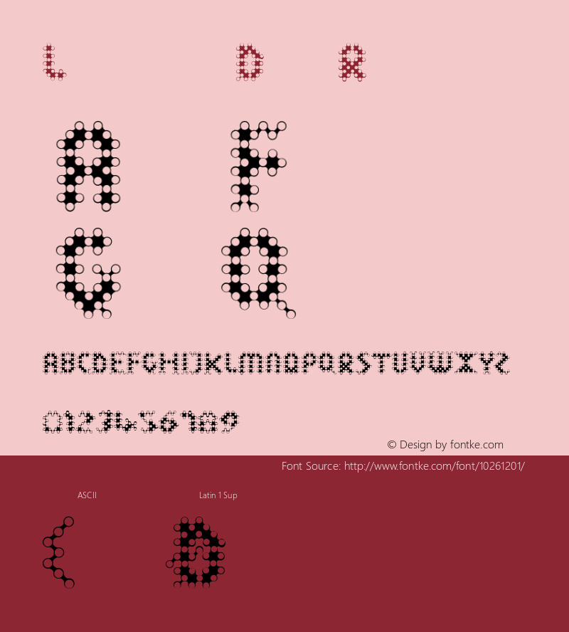 LinotypeDot Regular 001.000 Font Sample