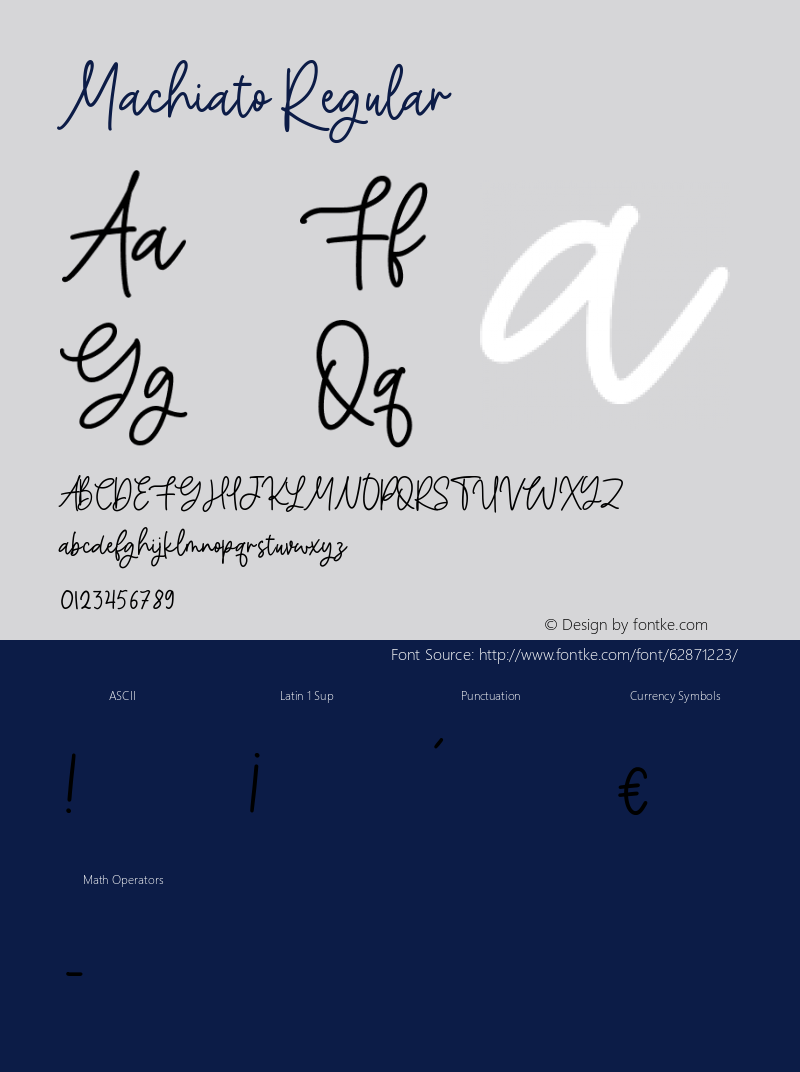 Machiato Version 1.00;May 3, 2020;FontCreator 12.0.0.2547 64-bit Font Sample