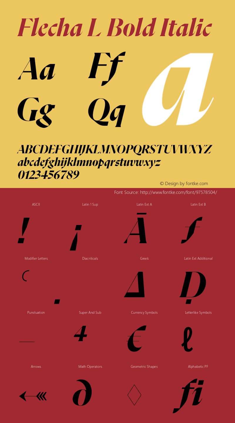 Flecha L Bold Italic Version 2.001 | w-rip DC20200410 Font Sample